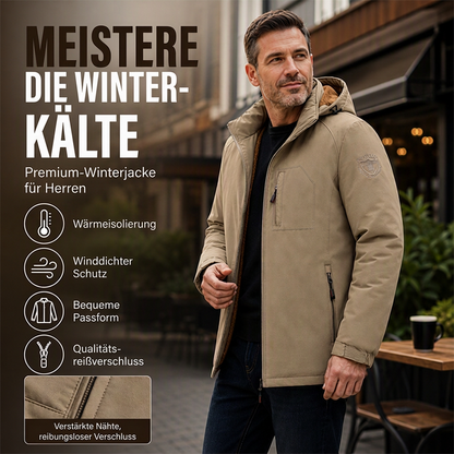 📢🎉 50%Rabatt + Gratis Versand 🛍️✨Wasserdichte warme Herren-Winterjacke mit Kapuze