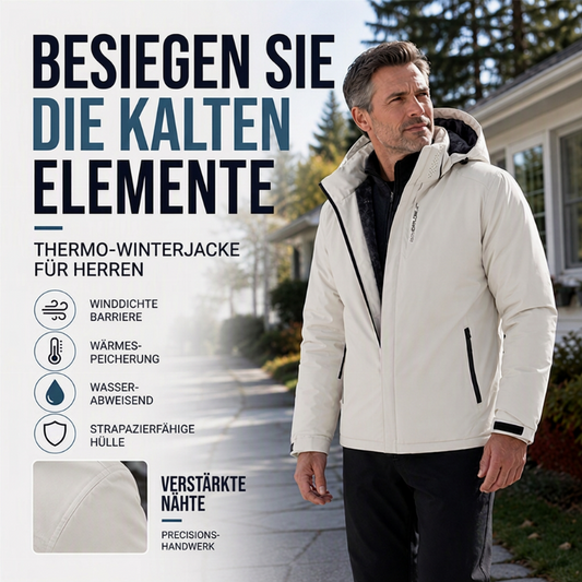 📢📢50%Rabatt!!!🎉✨Wasserdichte Kapuzenjacke für Herren mit Plüschfutter 🚚Versandkostenfrei