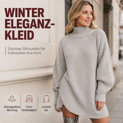 👥 Über 80.000 Käufer haben bereits zugeschlagen! Bequemes Rollkragen-Strickkleid für Damen