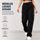 🔥 50% RABATT 🎯 Damen-Cargohose – lockere Passform, gerades Bein & elastischer Bund mit Kordelzug