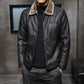 🏷️ Spare 50% – Nur für kurze Zeit 🔥🧥 Plush-Lined Warmth, Refined Leather-Look Style | Men's Zip Jacket