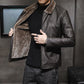 🏷️ Spare 50% – Nur für kurze Zeit 🔥🧥 Plush-Lined Warmth, Refined Leather-Look Style | Men's Zip Jacket