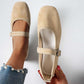 🎉 Nur heute -50%! 🎉 Bequeme Damen-Ballerinas aus PU in Wildleder-Optik mit Riemchen
