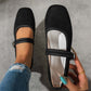🎉 Nur heute -50%! 🎉 Bequeme Damen-Ballerinas aus PU in Wildleder-Optik mit Riemchen