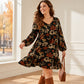 🔥 Beliebtes Produkt ！✨ Elegantes Kleid für Damen mit Ahornblatt-Print