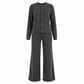 📢📢50%Rabatt!!!🎉✨Legeres zweiteiliges Strickset für Damen: Strickcardigan und Weite-Hose
