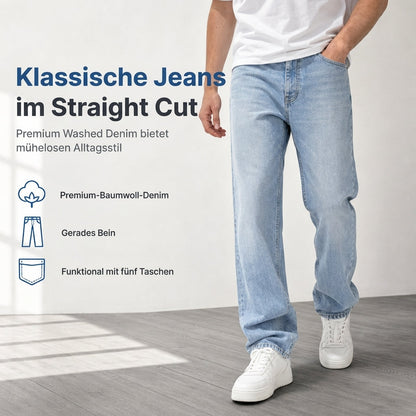 🔥 Bestseller – über 50.000 Mal verkauft! 🏆 Klassische gerade Jeans für Herren