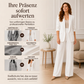 🎯 50% Rabatt + Gratis Versand! 🚚 Damen-Set aus elegantes Oberteil mit Schalkragen und weit geschnittenen Hosen