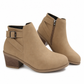 🔥 50% Rabatt 🥾 Damen-Wildleder-Stiefeletten – schräge Schnalle, Blockabsatz & Seitenreißverschluss