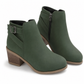 🔥 50% Rabatt 🥾 Damen-Wildleder-Stiefeletten – schräge Schnalle, Blockabsatz & Seitenreißverschluss
