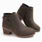 🔥 50% Rabatt 🥾 Damen-Wildleder-Stiefeletten – schräge Schnalle, Blockabsatz & Seitenreißverschluss