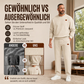 📢📢50%Rabatt!!!🎉✨Herren-Jacquard-Sweatshirt mit Buchstabenmuster & Jogginghose mit Kordelzug Set