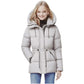 🎯 50% Rabatt + Gratis Versand! 🚚 Damen Steppmantel mit Kapuze, mittellang