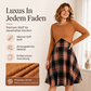 🍂 Elegantes Karo-Kleid mit Crop-Top-Set – Feminin, bequem & immer passend