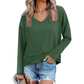 📢🎉50%Rabatt!!!🛍️✨Lockeres Langarmshirt mit V-Ausschnitt für Damen