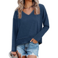 📢🎉50%Rabatt!!!🛍️✨Lockeres Langarmshirt mit V-Ausschnitt für Damen