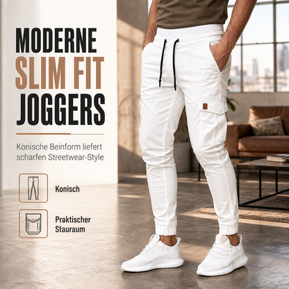 Cargo-Jogginghose für Herren, unifarben, im lässigen Stil