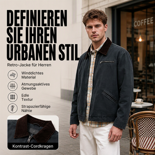 Retro-Casual-Jeansjacke für Herren