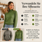 Elegantes, gemütliches Strickoberteil für Damen mit Rüschenbesatz