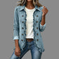 📢🎉50%Rabatt!!!🛍️✨Leger geknöpftes Jeans-Shacket für Damen