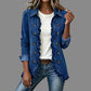 📢🎉50%Rabatt!!!🛍️✨Leger geknöpftes Jeans-Shacket für Damen