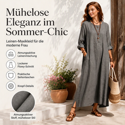 🌴 Maxikleid mit Taschen – weicher Stoff, moderner Schnitt & vielseitig kombinierbar