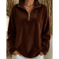 🔥 Beliebtes Produkt ！✨Bequemes, gemütliches Quarter-Zip-Sweatshirt für Damen
