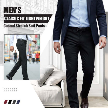 Herren Freizeit-Hosen mit klassischer Passform, leicht und elastisch