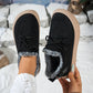Damen-Freizeit-Winterschuhe mit Plüschfutter