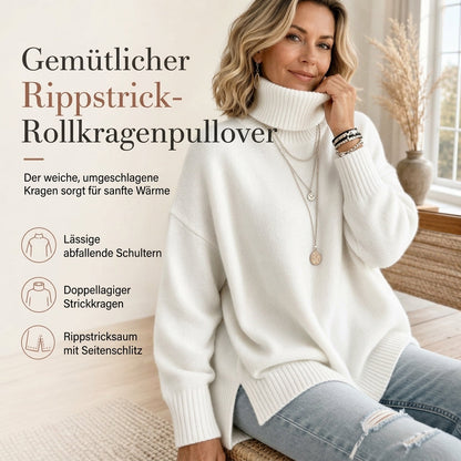 📢🎉50%Rabatt!!!🛍️✨Damen Grobstrick-Pullover mit lockerem Schnitt und Rollkragen