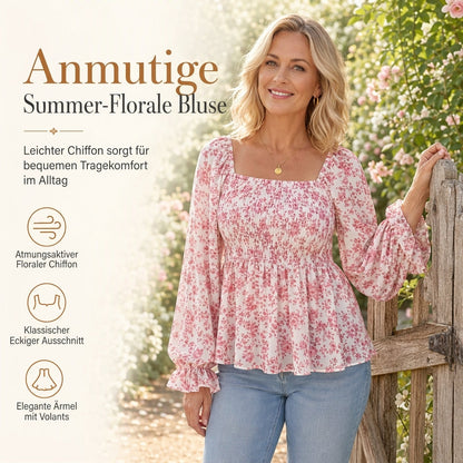 🌸 Lässige Damen-Bluse mit Blumenmuster – Feminin, luftig & immer passend