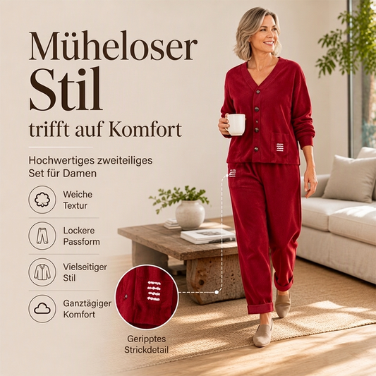 ⚡ Blitzdeal: 50% Rabatt! 💥 Lässiges Cord-2-Teile-Set für Damen