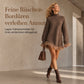 ❤️ Beliebt bei über 10.000 Kunden! 💬 Oversized Strickkleid im Mock-Neck-Stil mit Rüschen-Tüllbesatz