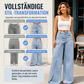 🔔 Letzte 100 Stück – solange der Vorrat reicht! Damen-Modische asymmetrische Wide-Leg-Jeans mit Überlappung