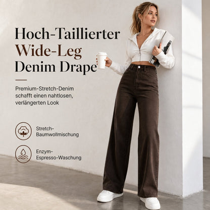 🔥 50% RABATT 🎯 Damen Retro-Jeans – hohe Taille, weites Bein & bodenlang