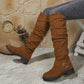 🔥 50% Rabatt – nur heute! 👢 Damen lässige kniehohe Stiefel mit Gürtelschnalle