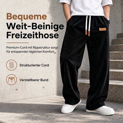 🔥 50% Rabatt – nur heute! 🎉 Herren-Freizeit-Cordhose – weites Bein, elastischer Kordelbund & entspannte Passform