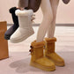 Damen Plateau-Schneestiefel mit Schleifen-Detail