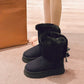 Damen Plateau-Schneestiefel mit Schleifen-Detail