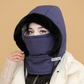 Warme Thermomütze mit Plüschfutter und Gesichtsmaske für Damen und Herren