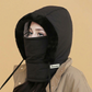 Warme Thermomütze mit Plüschfutter und Gesichtsmaske für Damen und Herren