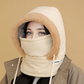 Warme Thermomütze mit Plüschfutter und Gesichtsmaske für Damen und Herren