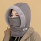 Warme Thermomütze mit Plüschfutter und Gesichtsmaske für Damen und Herren