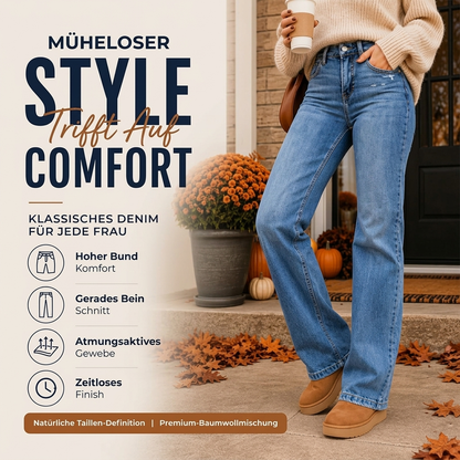 🔥 50% Rabatt – nur heute! 👖 Damen Freizeit-Jeans mit elastischem Hochbund