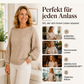 🔥 50% Rabatt – nur heute! 🎉 Damen lässiger Pullover mit Rippstrick und Laternenärmeln