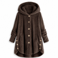 📢📢 50% Rabatt – Nur heute! 🧥✨ Damen Winter Einfarbiger asymmetrischer Knopf Plüsch Fleece Mantel