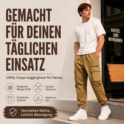 Herren Cargohose mit mehreren Taschen, Jogging-Stil