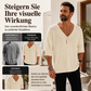 Lässiges V-Ausschnitt Strick-T-Shirt für Herren