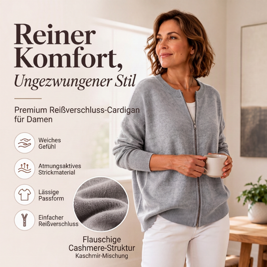 📢🎉50%Rabatt!!!🛍️✨Lockere Damen-Strickjacke mit Reißverschluss