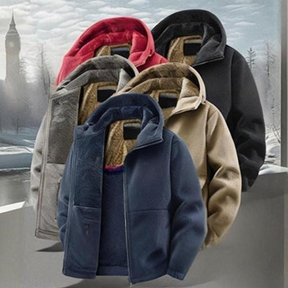 🔥✨ 50%Rabatt!!!🛍️🧥 Warme Freizeitjacke mit Kapuze und Reißverschluss für Herren